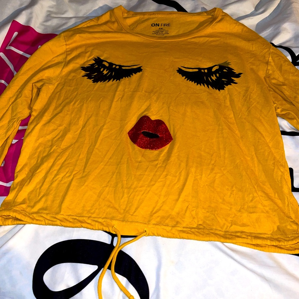 Long sleeve face shirt
